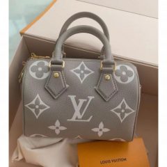 Louis Vuitton M46575 Speedy Bandoulière 20 Bicolor Monogram Empreinte Leather Tourterelle Gray photo review